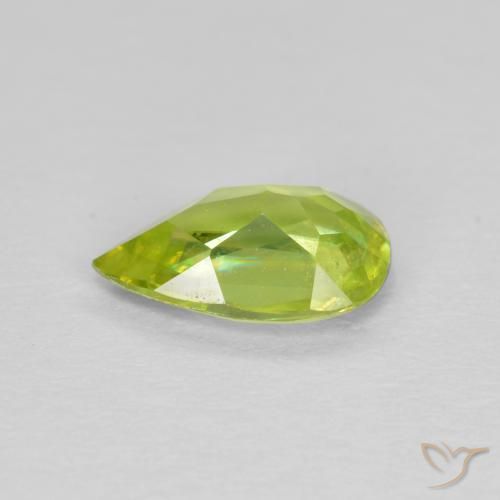 Sfene Giallo chiaro naturale da 0.82 ct, Forma a pera, VS