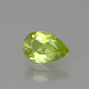 Sfene naturale verde da 1,33 ct, taglio a pera, VS