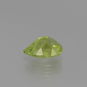 Sfene naturale verde da 1,18 ct, taglio a pera, VS-SI