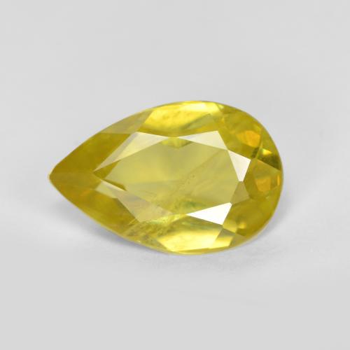Sfene naturale giallo da 1,38 ct, taglio a pera, VS-SI