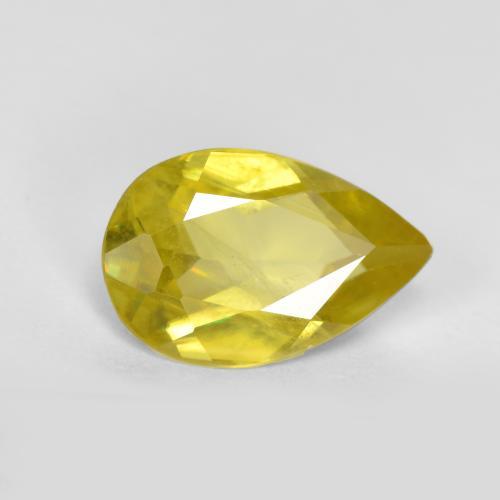 Sfene naturale giallo da 1,38 ct, taglio a pera, VS-SI