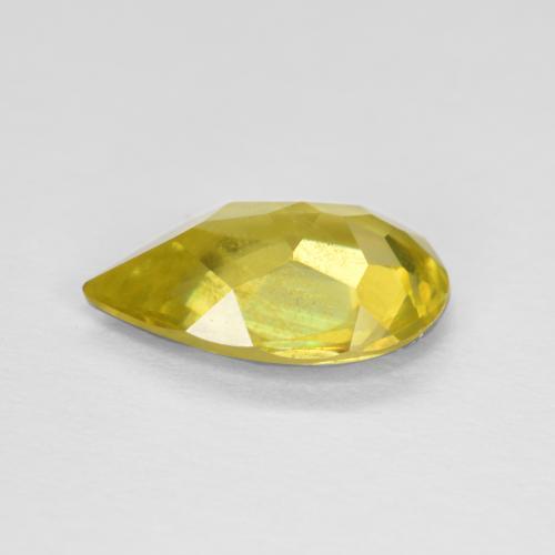 Sfene naturale giallo da 1,38 ct, taglio a pera, VS-SI