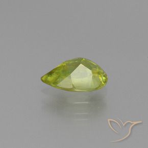 Sfene Limone giallo naturale da 1.10 ct, Forma a pera, VS