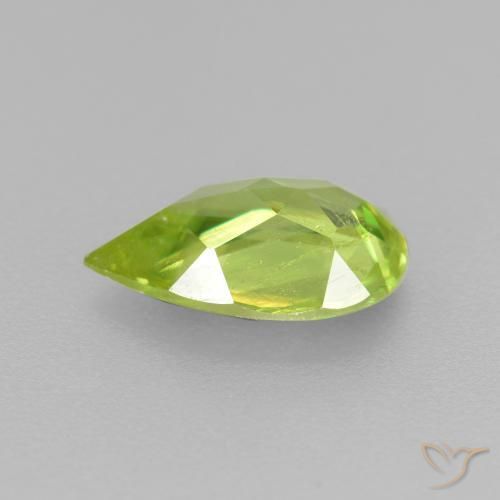 Sfene Giallo limone brillante naturale da 1.19 ct, Forma a pera, VS-SI