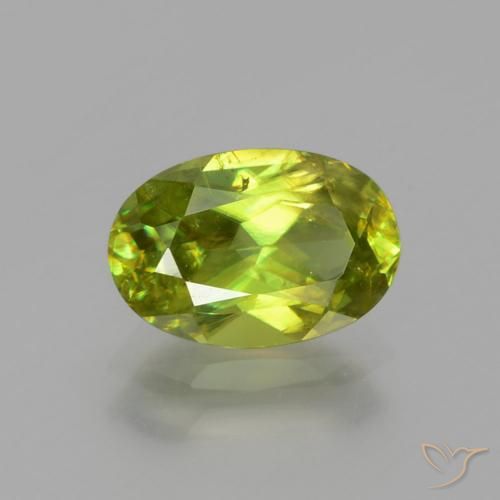 1.76ct Naturale Verde brillante Sfene, Ovale, SI