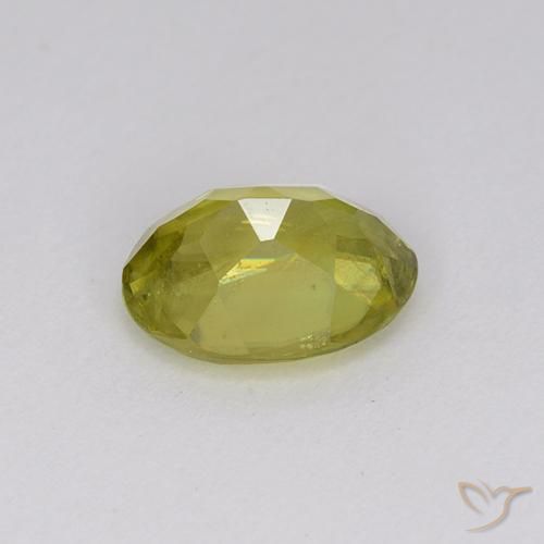 Sfene Limone giallo naturale da 1.80 ct, Ovale, SI