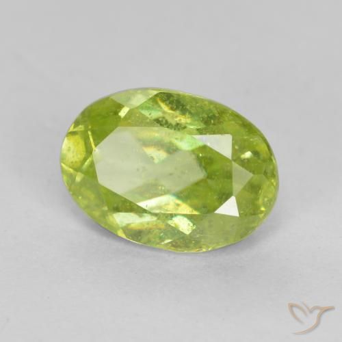 Sfene Verde brillante naturale da 1.12 ct, Ovale, SI
