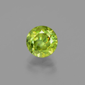 Sfene Verde dorato naturale da 1.84 ct, Taglio rotondo, SI