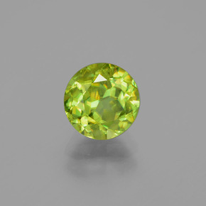 Sfene Verde dorato naturale da 1.84 ct, Taglio rotondo, SI