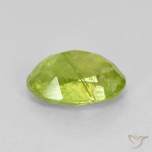 Sfene Verde brillante naturale da 1.15 ct, Ovale, SI