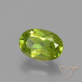Sfene Verde brillante naturale da 1.30 ct, Taglio ovale, SI