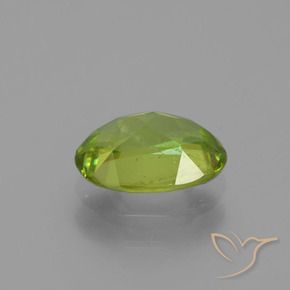 Sfene Verde brillante naturale da 1.30 ct, Taglio ovale, SI