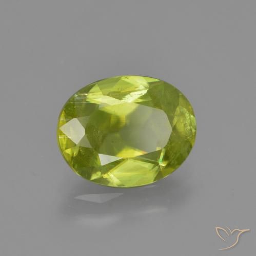 Sfene Giallo medio naturale da 2.13 ct, Ovale, SI