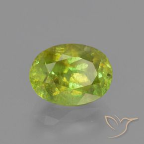 Sfene Verde brillante naturale da 2.31 ct, Ovale, SI