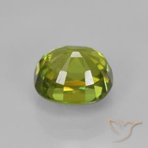 Sfene Verde brillante naturale da 3.07 ct, Ovale, VS-SI