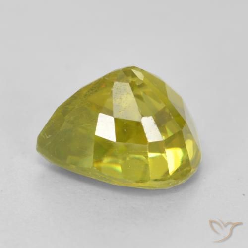 Sfene naturale giallo da 2,52 ct, taglio a pera, VS