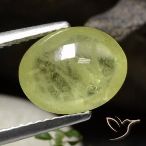 Sfene Giallo medio naturale da 3.41 ct, Ovale, Traslucido
