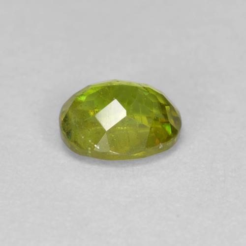 Sfene Verde medio naturale da 0.54 ct, Taglio ovale, VS