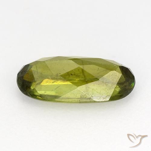 Sfene Verde scuro naturale da 0.95 ct, Ovale, VS-SI