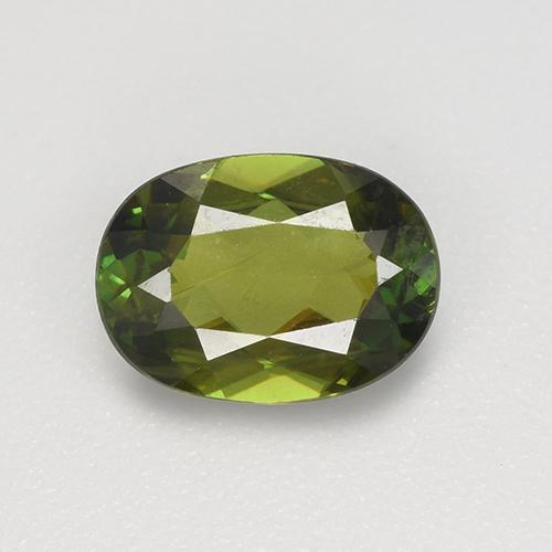 Sfene naturale verde da 1,07 ct, taglio ovale, VVS-VS