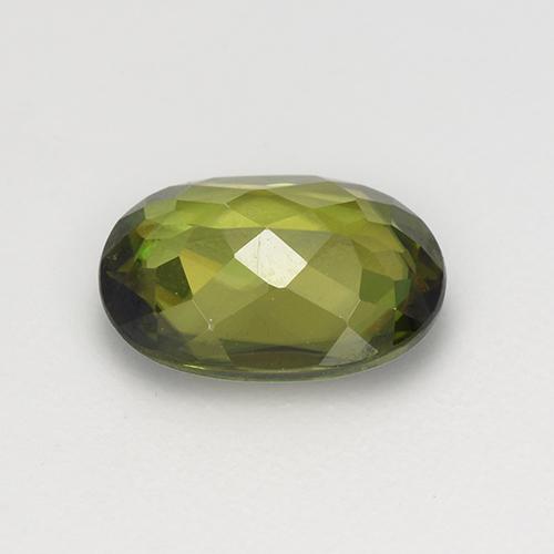 Sfene naturale verde da 1,07 ct, taglio ovale, VVS-VS