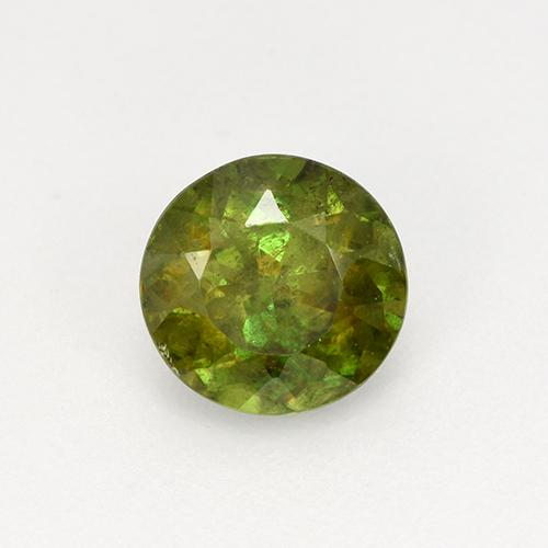 Sfene Verde medio naturale da 0.96 ct, Taglio rotondo, VS-SI