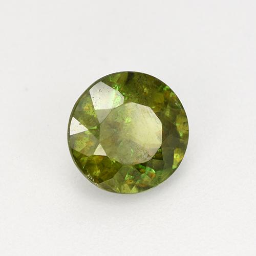 Sfene Verde medio naturale da 0.96 ct, Taglio rotondo, VS-SI
