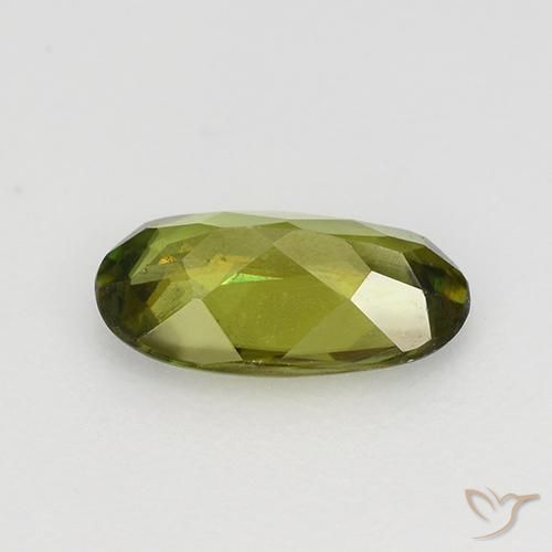 Sfene Verde medio naturale da 0.71 ct, Ovale, VS-SI