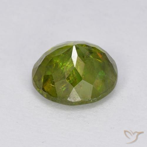 Sfene naturale verde da 1,21 ct, taglio rotondo, VS-SI