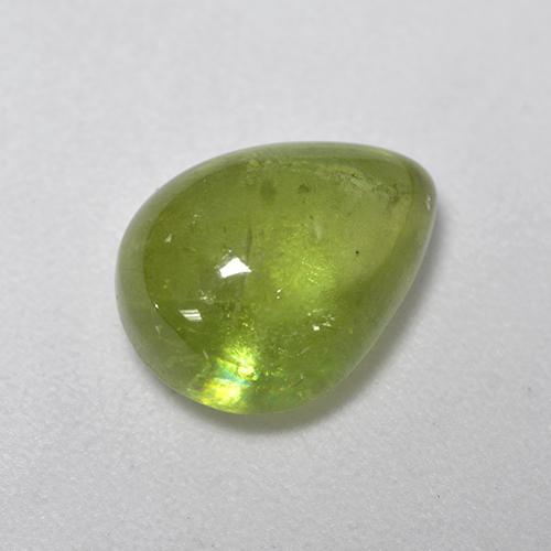 Sfene naturale verde da 3,29 ct, taglio a pera, trasparente