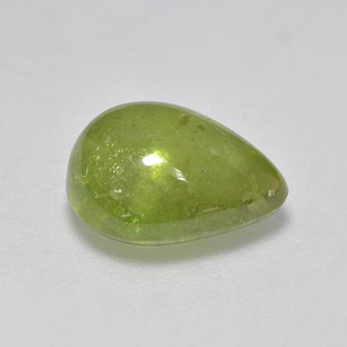 Sfene naturale verde da 3,29 ct, taglio a pera, trasparente