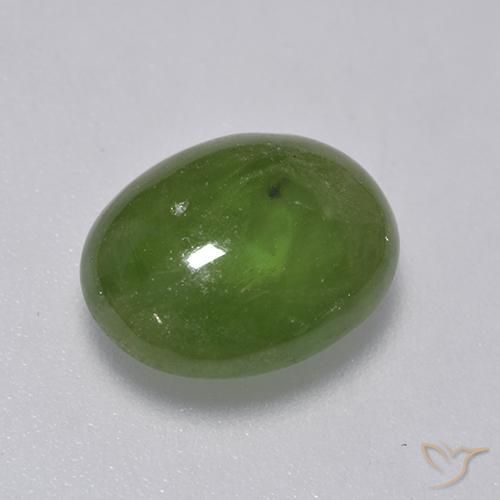 3.56ct Naturale Verde acceso Sfene, Ovale, Traslucido