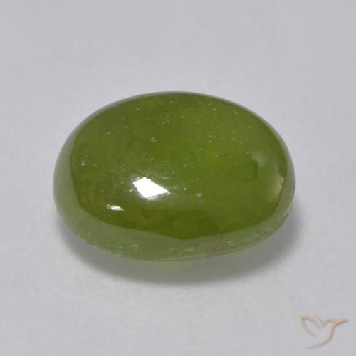 Sfene Verde scuro naturale da 2.75 ct, Ovale, Traslucido
