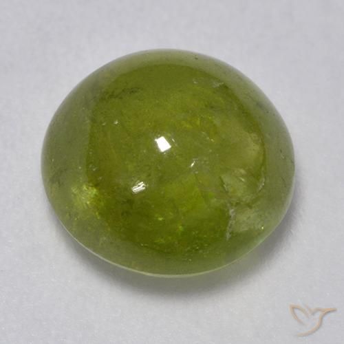Sfene Verde foresta naturale da 3.24 ct, Rotondo, Traslucido