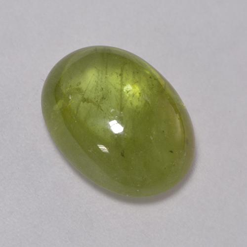 Sfene Limone giallo naturale da 6.29 ct, Taglio ovale, Trasparente
