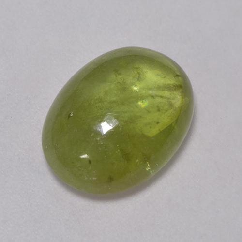 Sfene Limone giallo naturale da 6.29 ct, Taglio ovale, Trasparente