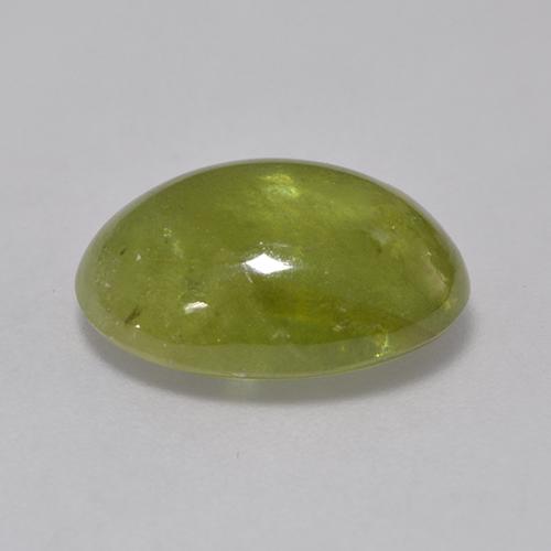 Sfene Limone giallo naturale da 6.29 ct, Taglio ovale, Trasparente