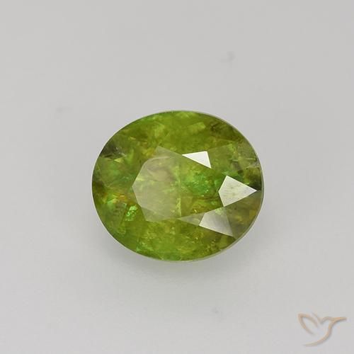 Sfene Verde foresta naturale da 1.19 ct, Ovale, VS-SI