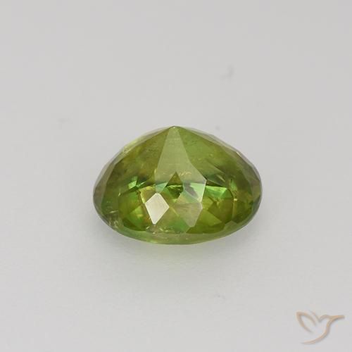 Sfene Verde foresta naturale da 1.19 ct, Ovale, VS-SI