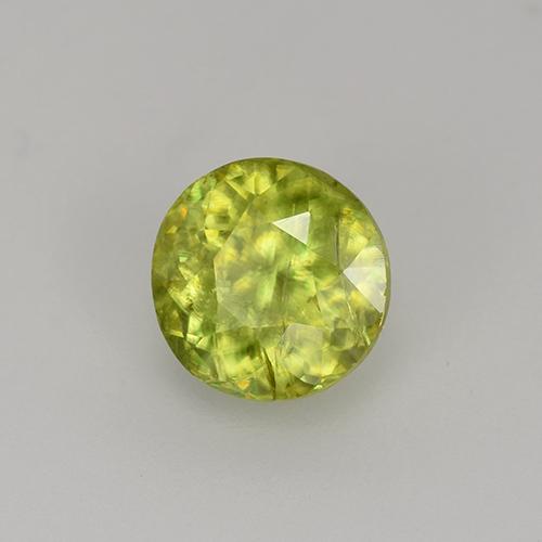 Sfene naturale giallo da 1,13 ct, taglio rotondo, VS-SI
