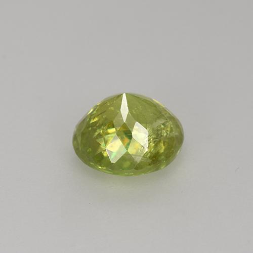 Sfene naturale giallo da 1,13 ct, taglio rotondo, VS-SI
