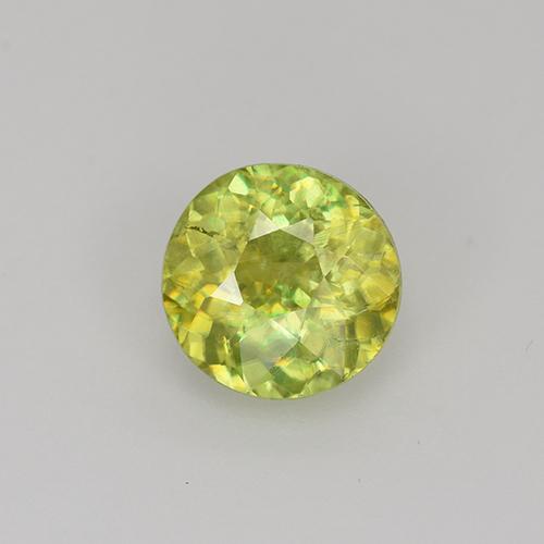 Sfene naturale giallo da 0,96 ct, taglio rotondo, VS-SI