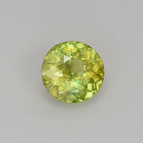 Sfene naturale giallo da 0,96 ct, taglio rotondo, VS-SI