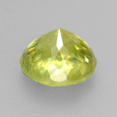 Sfene naturale giallo da 1,23 ct, taglio rotondo, VS-SI