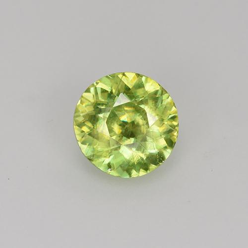 Sfene naturale giallo da 0,72 ct, taglio rotondo, VS-SI
