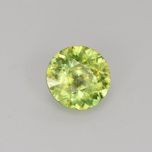 Sfene naturale giallo da 0,72 ct, taglio rotondo, VS-SI
