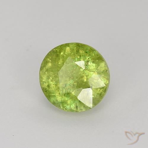Sfene Giallo limone brillante naturale da 1.06 ct, Taglio rotondo, VS-SI