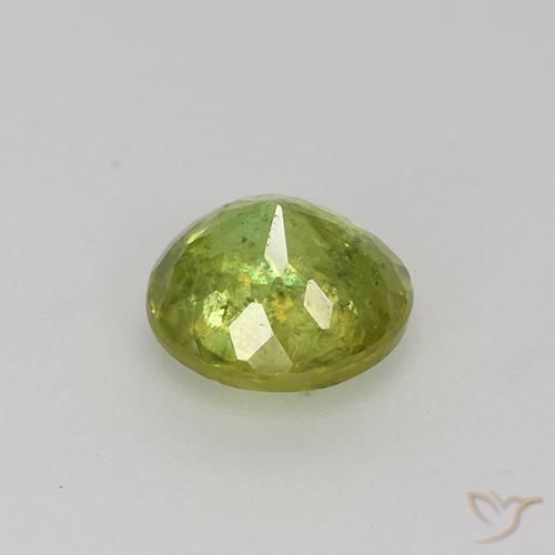 Sfene Giallo limone brillante naturale da 1.06 ct, Taglio rotondo, VS-SI