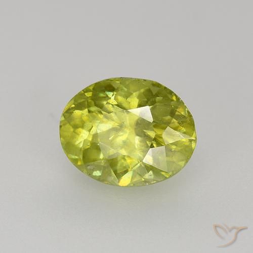 Sfene Limone giallo naturale da 1.18 ct, Ovale, VS-SI