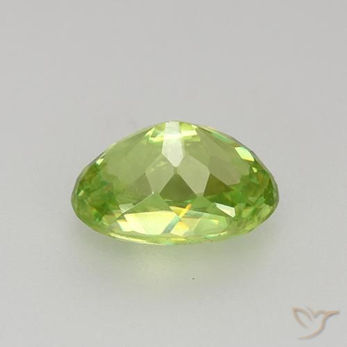 Sfene naturale verde da 1,34 ct, taglio ovale, VS-SI